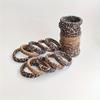 New Autumn Winter High Elasticity Seamless Leopard Print Hair Ties for Women, Durable Thick Hair Bands