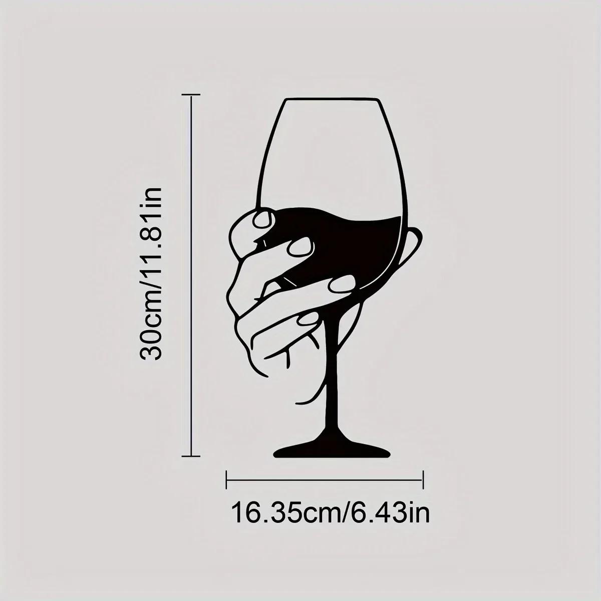 

Элегантный настенный металлический бокал для вина - шикарный современный декор. Внутри снаружи. Идеально подходит для любителей вина и стильных пространств! чёрный