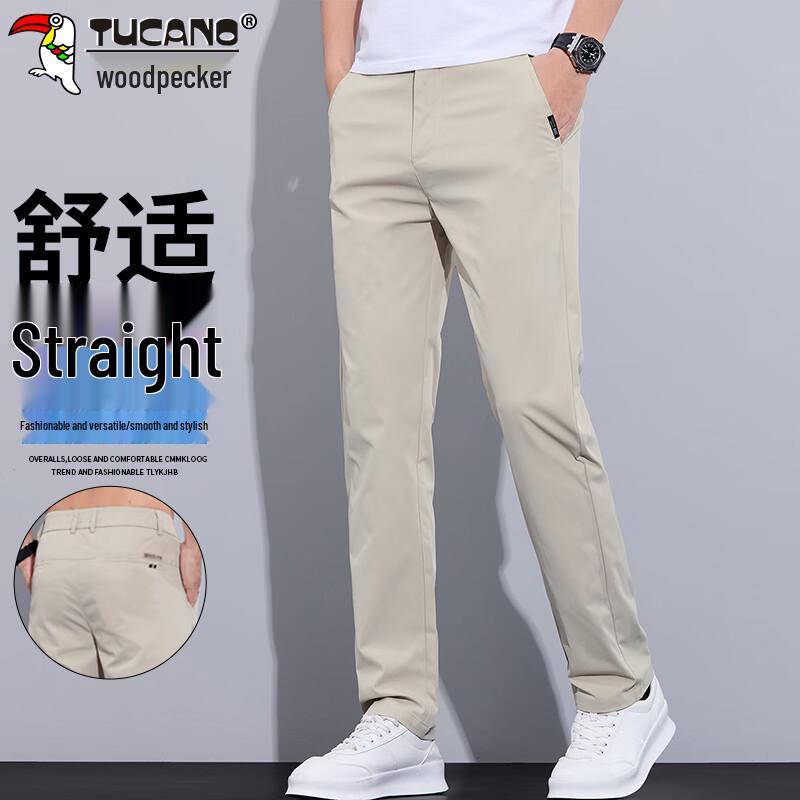 

TUCANO Men s Summer Business Casual Straight-Leg Trousers 33