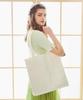 Maison de Fleur Women's Pink Square Tote Bag with Embroidered Lace Logo
