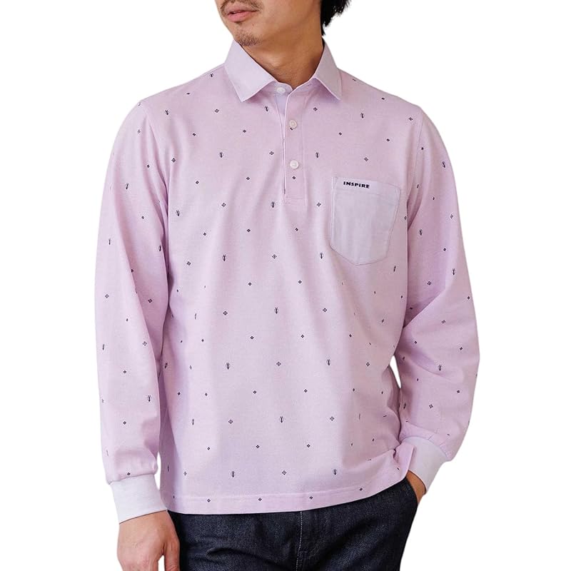 

[INSPIRE] inspire men s long sleeve polo shirt polo casual spring summer autumn quick dry quick drying trip with pocket Washable brand 40s 50s 60s 70s