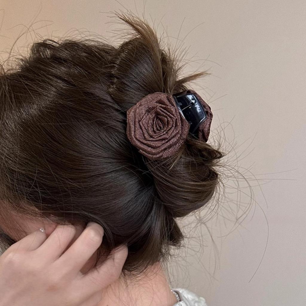 Internet-Berühmtheit caro gleiche getrocknete Rose Blume Greifklemme 2025 Hinterkopf Haarnadel Haifischklemme