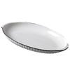 Huihuang 12-inch Ceramic Fish Platter with Handles