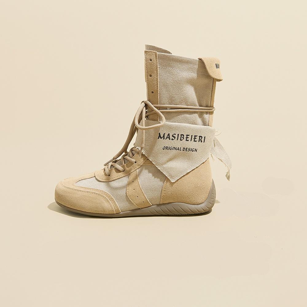 2025 new Martin boots women's summer thin Martin boots platform women's short boots breathable wasteland hiking shoes