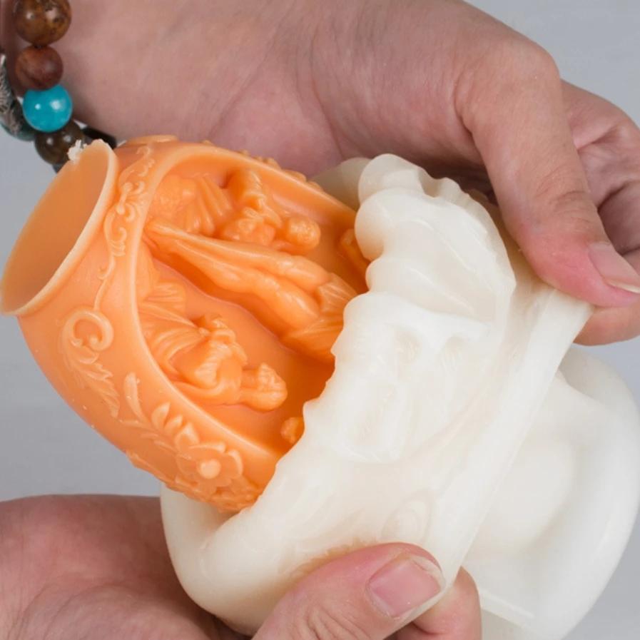 3D DIY Jesus Egg Candle Silicone Mold Virgin Mary Easter Egg Resin Mould Easter Egg Gypsum Molds Home Decor