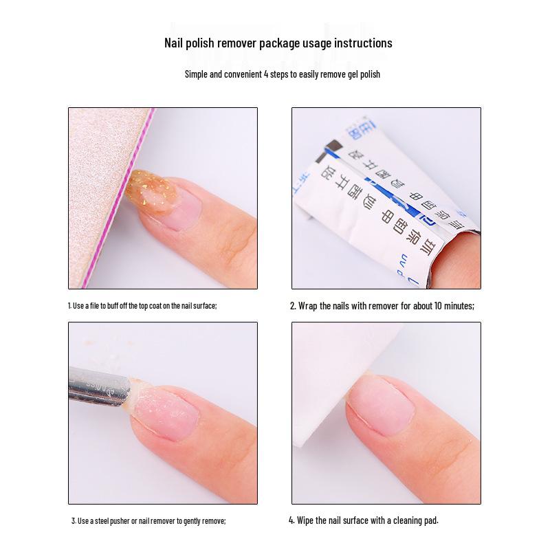 Eco-Friendly Disposable Nail Polish Remover Pack - Gentle, Alcohol-Based Wipes for Nail Art Removal