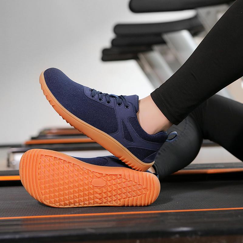 Atmungsaktive Fitnessschuhe mit breiter Zehenbox Cross-Training Sportschuhe Leichte gestrickte Sneaker Walking Flats