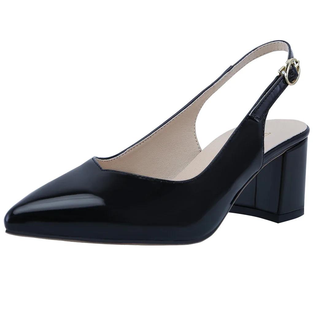 Damen Pumps Bequemer Knöchelriemen Quadratische Dicke Absätze Sexy Spitz Zehen High Heels Partykleid Damenschuhe Hochzeitsschuhe Große Größe