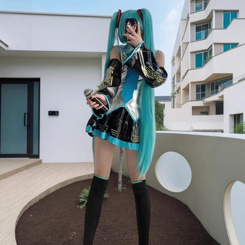 Spot Hatsune formula cos servizio cos pelle verniciata cos maschile Abbigliamento cosplay Hatsune Servizio cosplay Hatsune