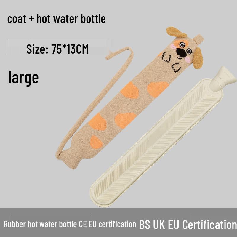 Old-Fashioned Rubber Hot Water Bottle for Stomach Warming
