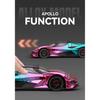 1/24 Apollo Project EVO Electroplated Sports Car Alloy Model Diecast Metal Sound and Light Pull Back Children's Toy Car Holiday
