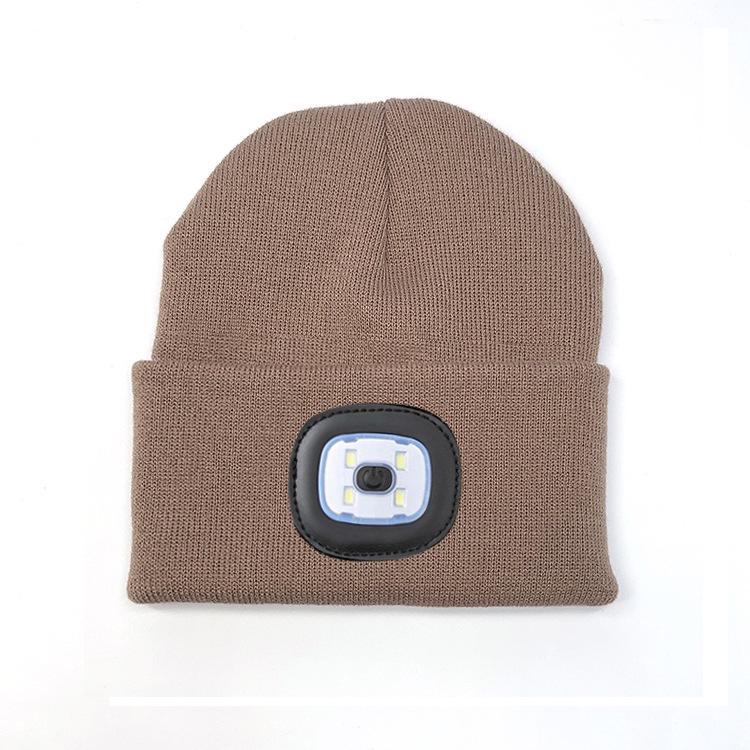 

Rechargeable LED Knit Hat: Waterproof, Warm Outdoor Beanie with Light for Winter Running & Cycling