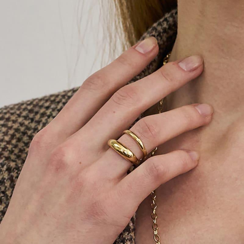 LECLAT DOUBLE LAYERS RING SILVER/VERMEIL Ring