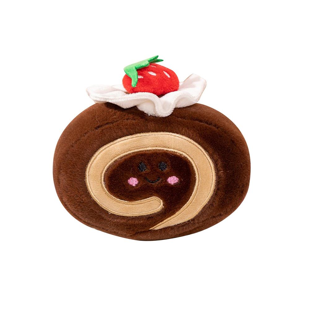 Cute Strawberry Matcha Chocolate Interested Roll Doll, Cartoon Gift Plush Toy Doll