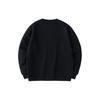 Anta Lifestyle Series Good Things Happen Embroidered Pattern Knitted Pullover Long Sleeve Sweatshirt Men Sweatshirt Basic-Black 152418751-4