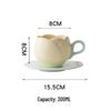 Ins Retro Tulip Ceramic Coffee Cup Set