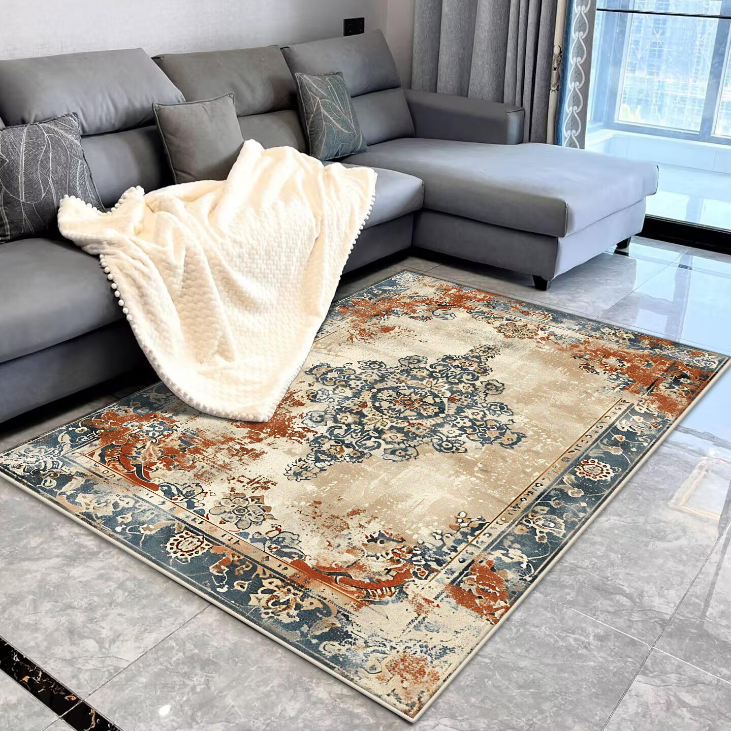 

Persian Luxury Large Living Room Carpet Soft Easy Cleaning Rugs for Bedroom Decor 3D Floral Home Lounge Sofa Table Mat Alfombra 180*280cm