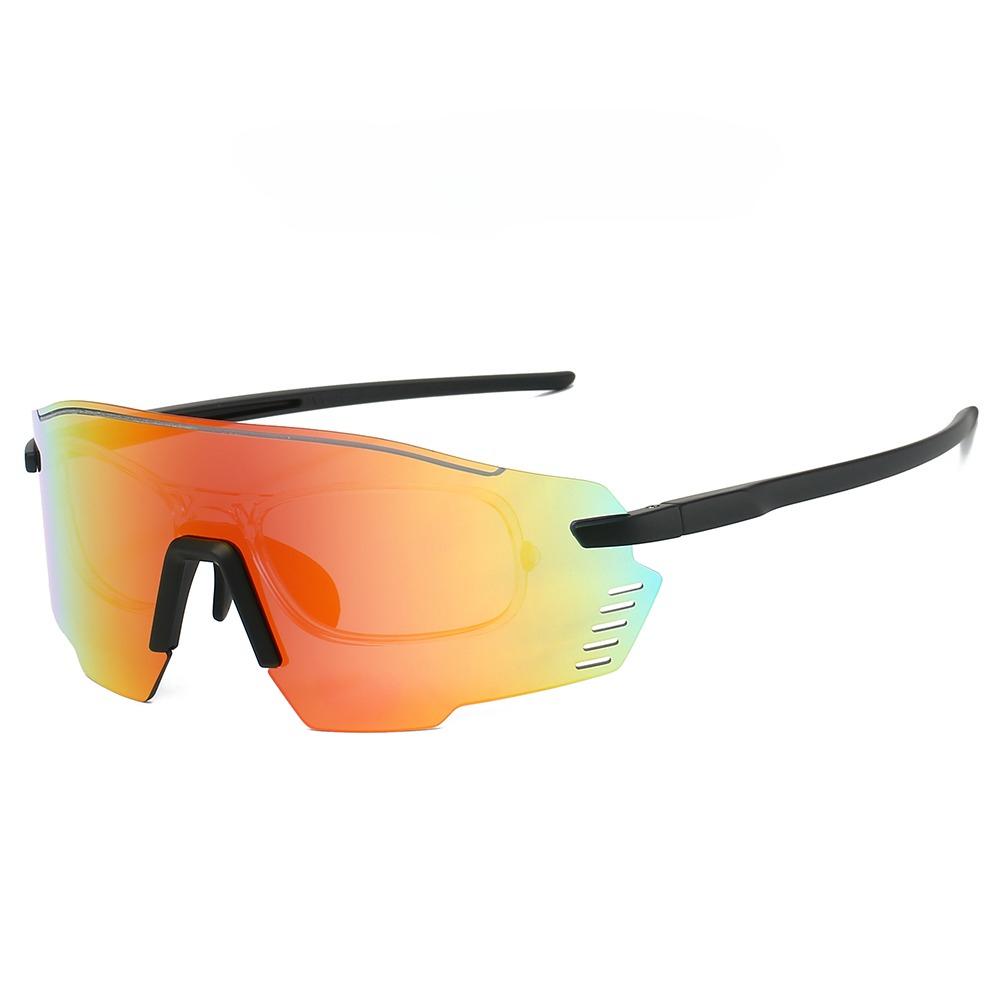 Protective Sports Goggle Men Fashion Oversized Mirror Outdoor Protective Sunglasses Women Trendy Anti-UV Cycling Shades