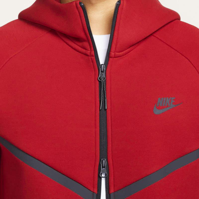 Nike Windrunner Comfortable Durable Casual Simple Cardigan Hoodie Men outerwear Red Black HV0950-687