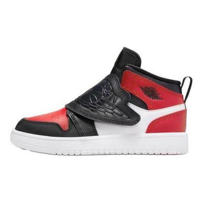 Air Sky Jordan 1 PS Bred Toe Kids Sneakers Black Varsity-Red White BQ7197-016