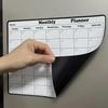 Fridge Magnets Multi Functional Monthly Refrigerator Planner Kitchen Decoration Fashionable Magnetic Dry Erase Calendar