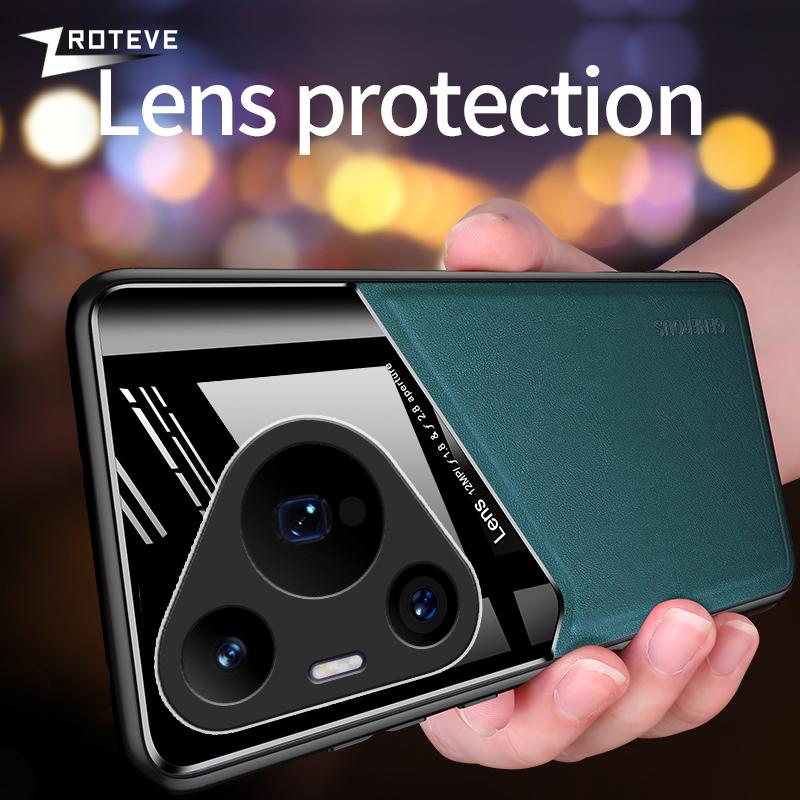 For Pura70 Pro Case Zroteve PU Leather Car Magnetic Hard PC Cover For Huawei Pura 70 P70 Ultra P60 P60Pro P70Pro Phone Cases