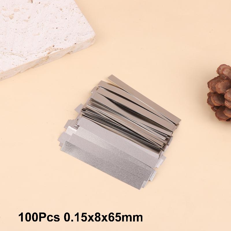 100 Stück vernickelter Stahlstreifen Nickelplattierter Streifen für 18650-Batterie Schweißpunktmaschine Schweißgerät Punktschweißgerät
