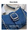 2023 Retro Fashion Women's Denim Chain Crossbody Shoulder Bag – Textured Versatile Underarm Style