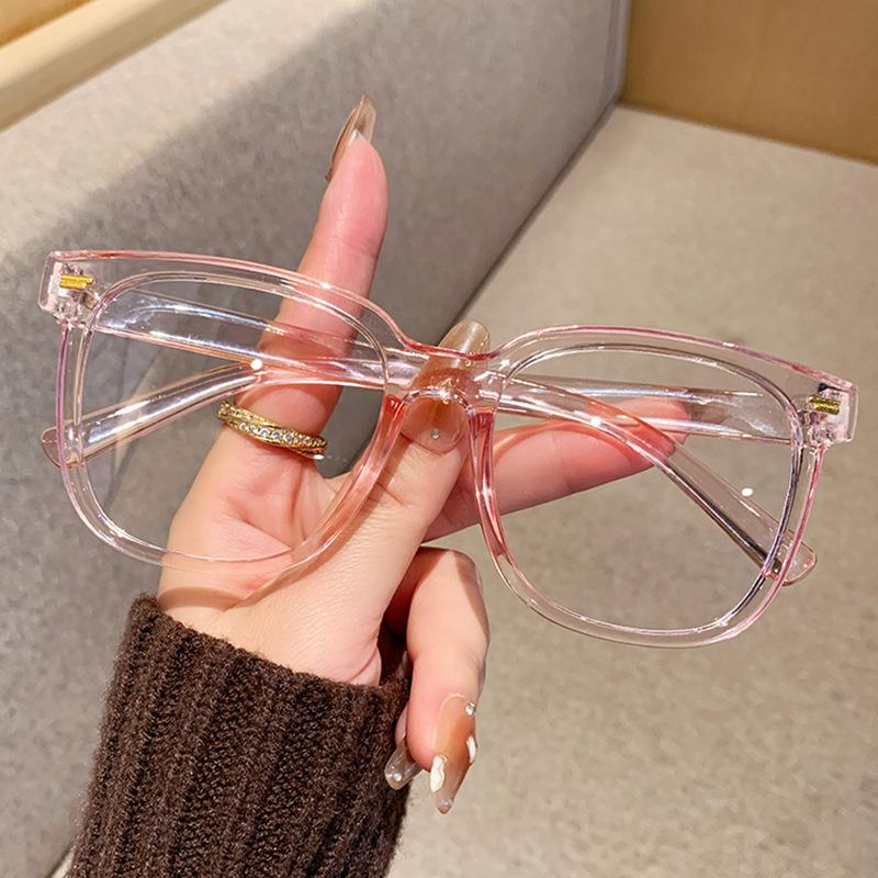 Transparent Glasses Pc Material Blue Light Blocking Glasses Retro Glasses Ultra-Light For Man Woman Office