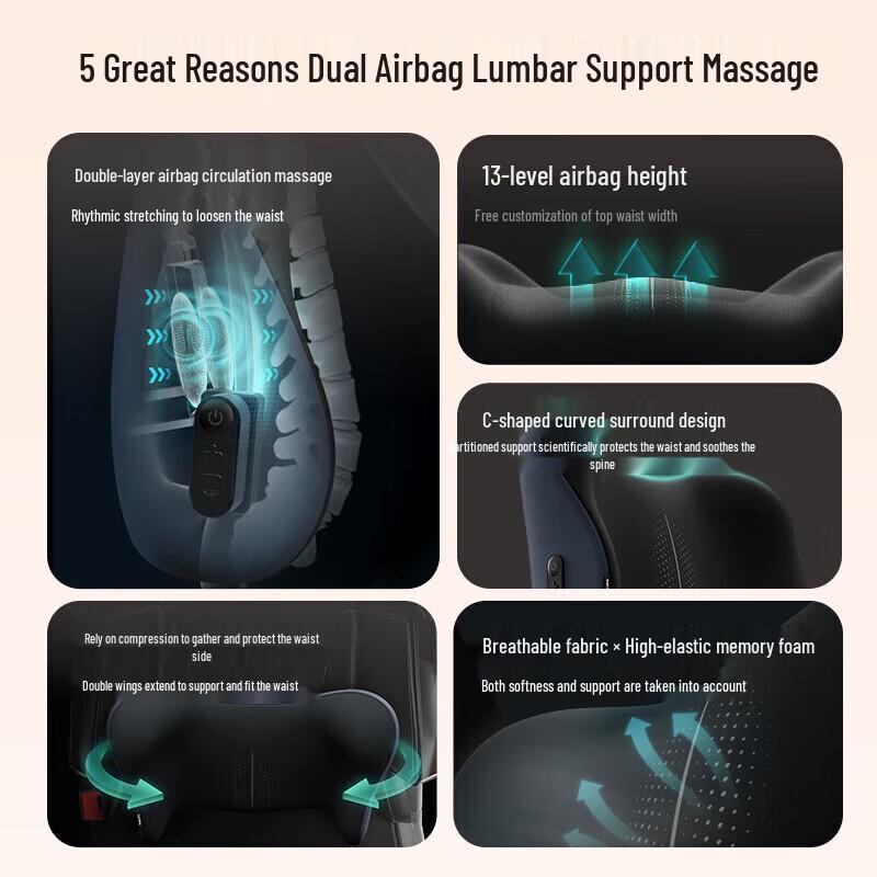 Philips PPM3404B Electric Airbag Lumbar Massager