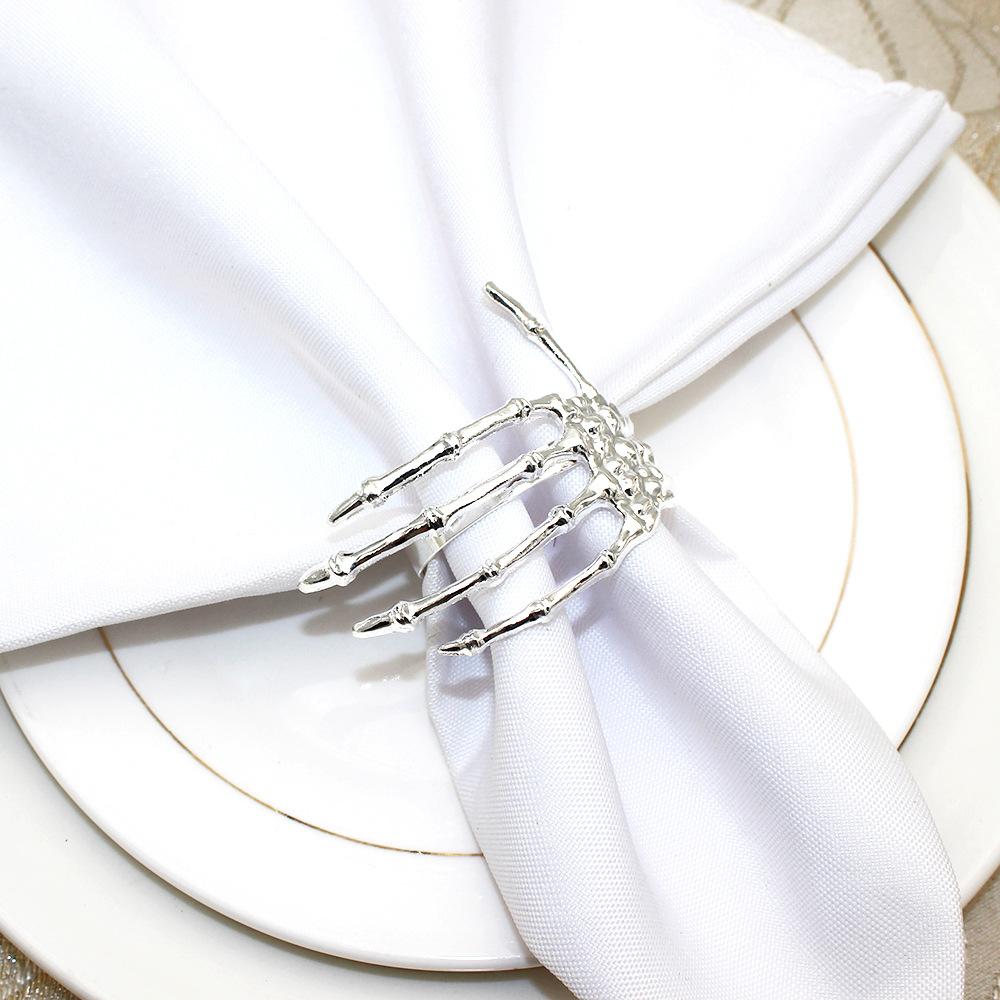 Ghost Hand Napkin Buckle Holder Rings Decor Halloween Supplies Alloy Buckles Party Tableware Decorate