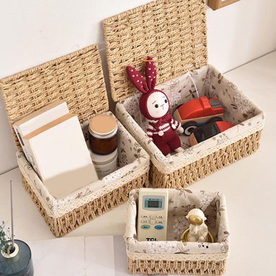 Úložný box s vyjímatelnou vložkou Odolný tkaný koš Bohatý styl Úložný koš na stůl Komodu Malý byt