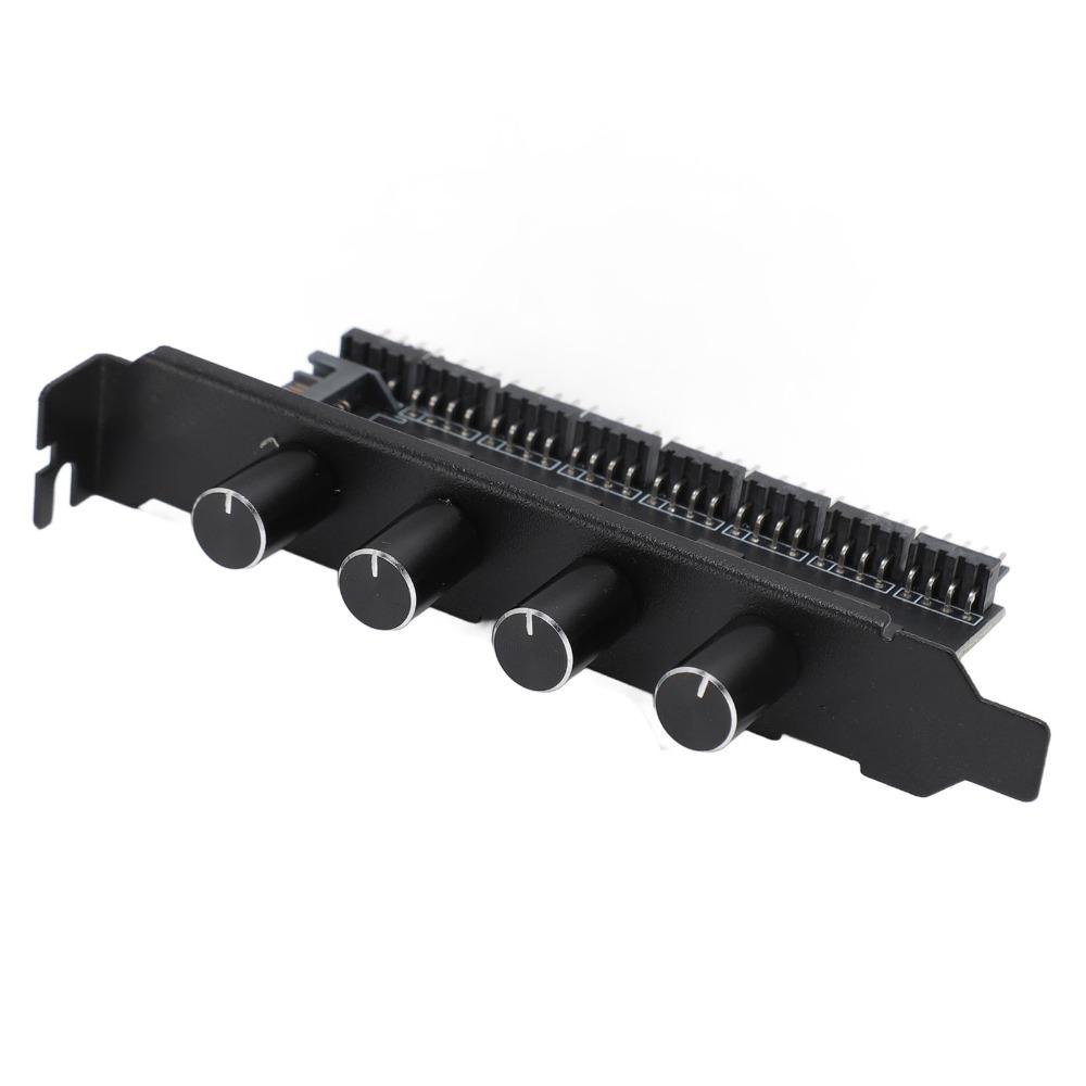 12V PC Cooling Fan Controller 4 Knob Control PWM Fan Hub Fan Speed Controller  PC System Cooling