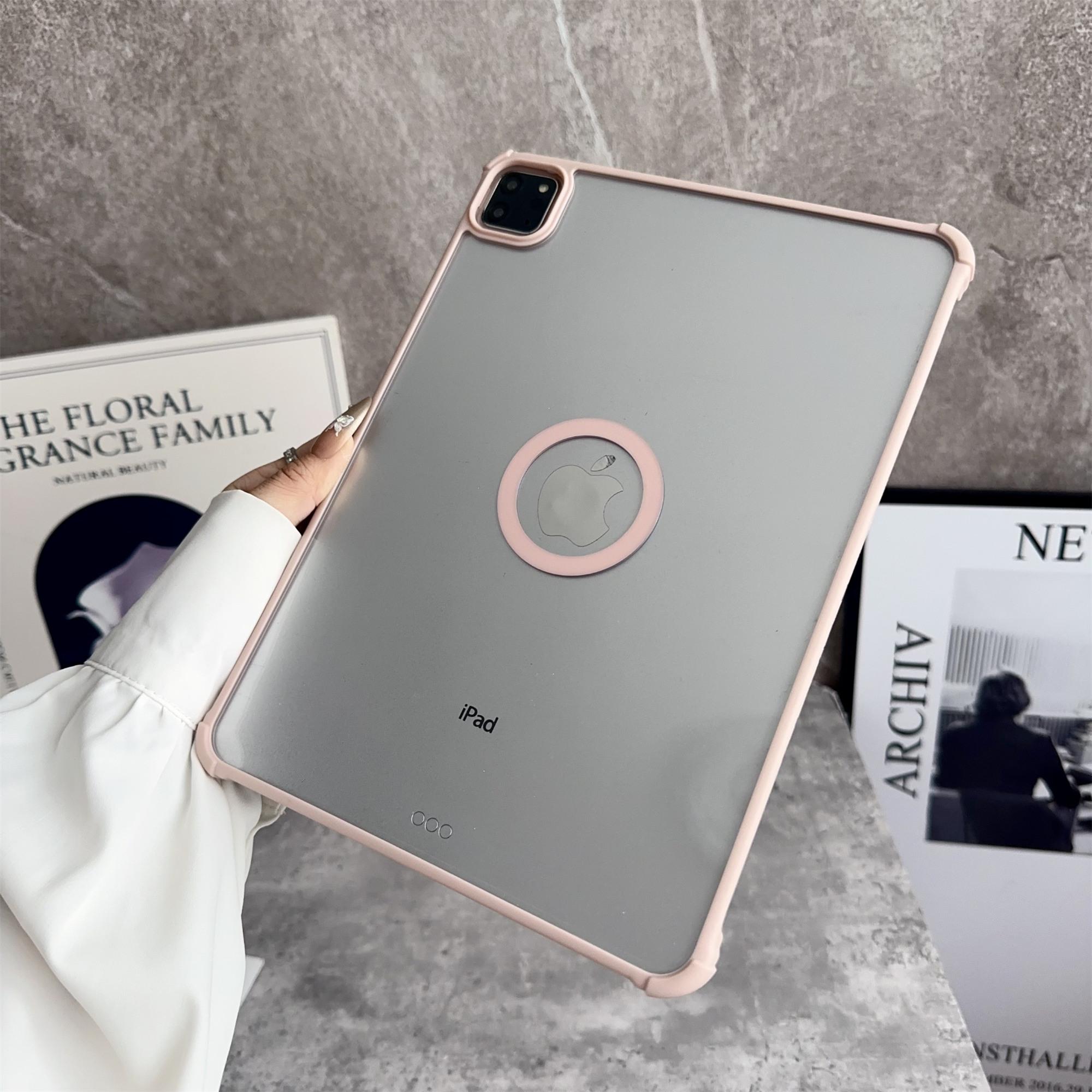 

Для iPad Эйр 11 (2025)/(2024) Магнитный чехол без рамки из ТПУ и акрила, прозрачная накладка для планшета Pink