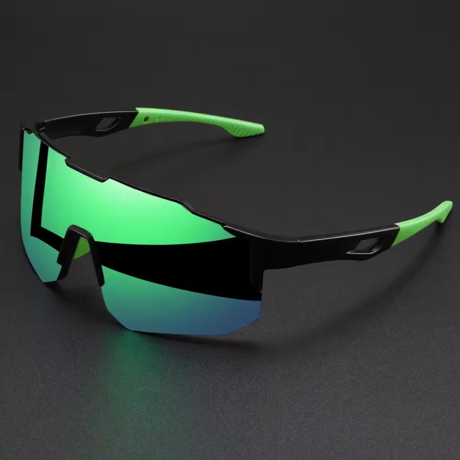Trendy Oversized Reflective Coating Sports Sunglasses for Men Women Mountain Bike Windproof Goggles Outdoor Cycling Glasses