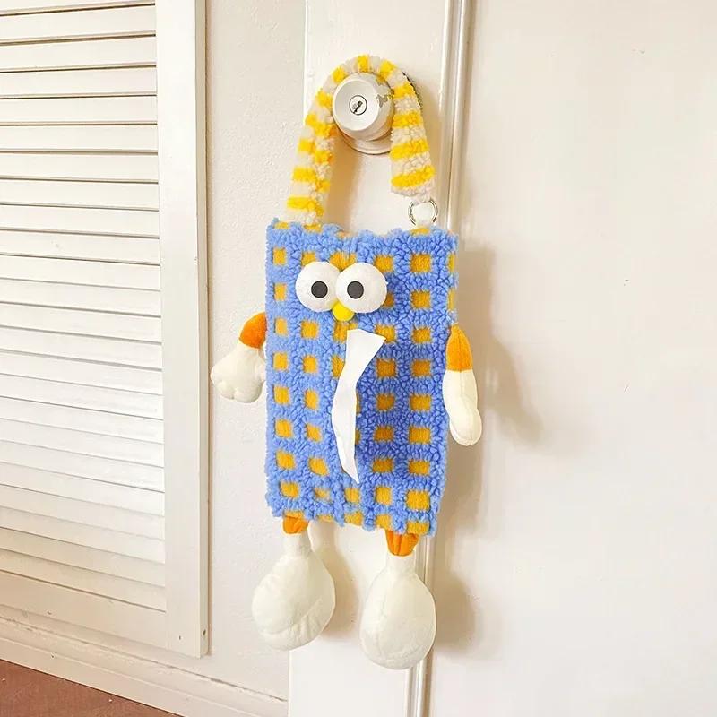 

1 шт., подвесная коробка для салфеток в виде мультфильма, милая креативная сумка для салфеток на спинку сиденья автомобиля, держатель для коробки салфеток в офисе, гостиной