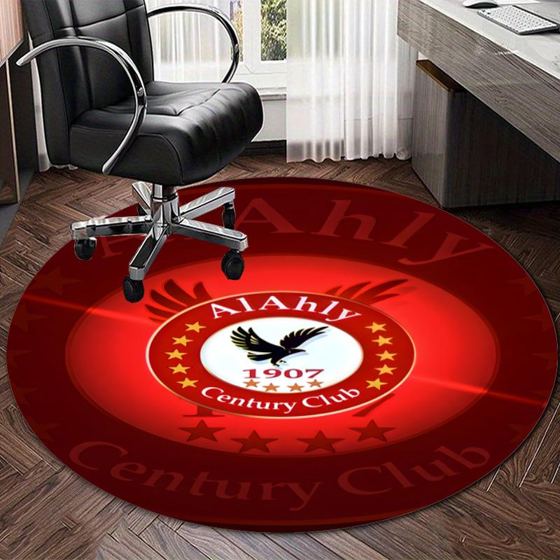 Personalized Al Ahly FC Round Chair Office Rug - Perfect for Mat, Office Chair & More - Ideal Gift for Birthdays and Holidays