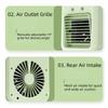 Dual Spray Portable Air Conditioner Ultrasonic Atomization USB Air Cooler  Office Humidification