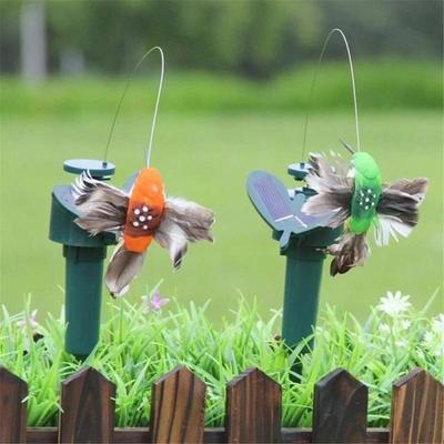 Garden Butterfly and Hummingbird Decoration Solar Energy Flying Backyard Decoration Courtyard Lawn Home Accessory