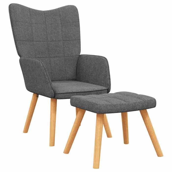 VidaXL Chaise de Relaxation et Tabouret Fauteuil avec Repose-pied Chaise de Salon Salle de Séjour Maison Intérieur 327931
