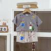 Kids' 2026 Summer Short Sleeve T-shirt: Thin, Round Neck, Printed Design for Boys