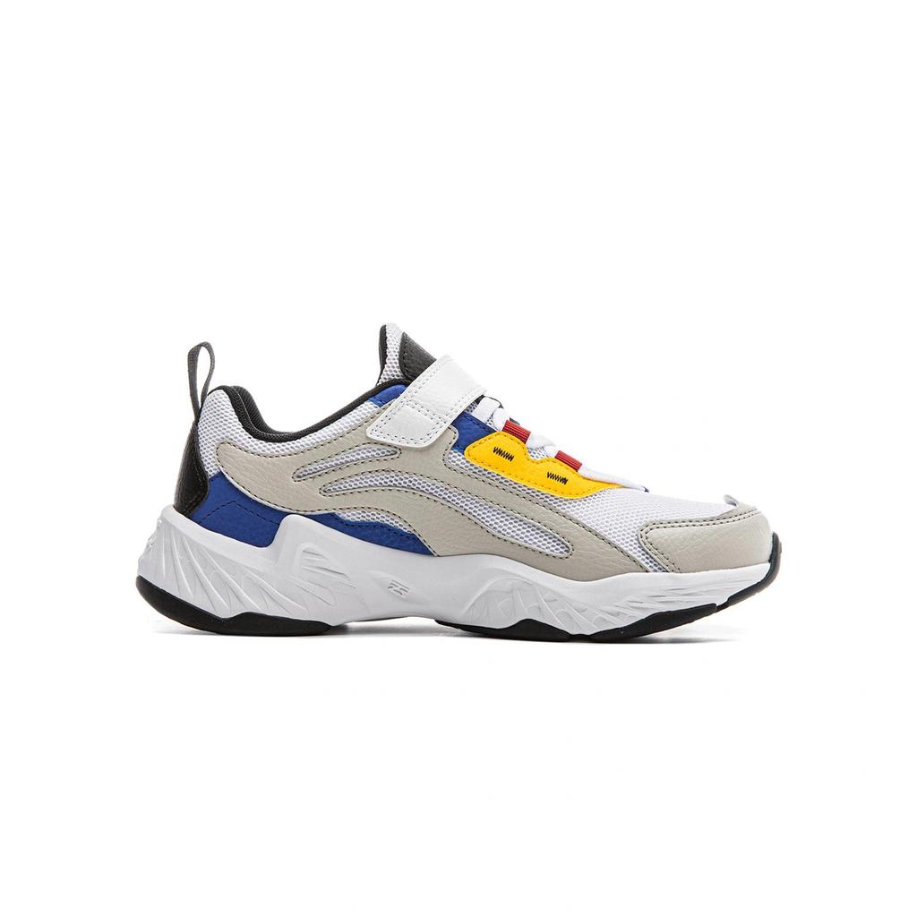 Li Ning Kids Comfortable Durable Simple Versatile Low-Top Casual Shoes Kids Casual Shoes Standard-White Brick-Gray YKCU232-3