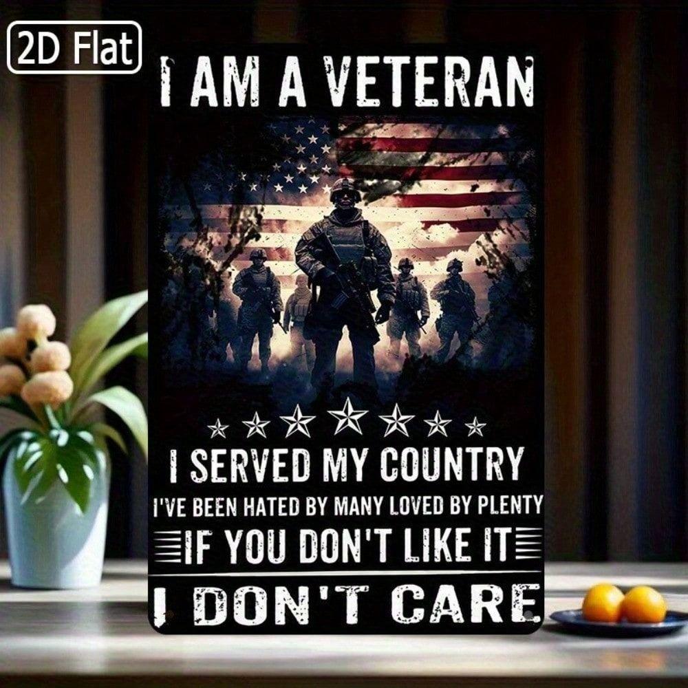 Vintage Metal Sign Patriotic US Army Tin Poster 8x12 Inch Man Cave Bar Wall Decor