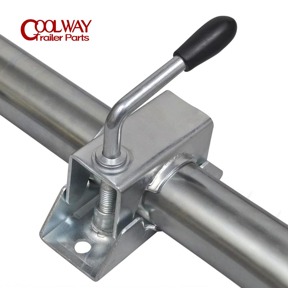 Europe Type Top Wind Trailer Jack Jockey Wheel RV Stand With Clamp 48MM Tube CAP 150KG Caravan Accessories Camper Parts