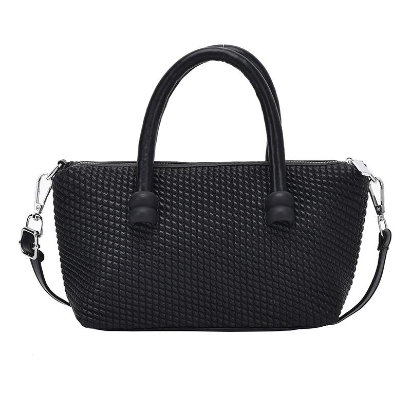 Summer New Trend Fashion Shopping Bag Woven Shoulder Bag Plaid Tote Women's Bag
