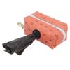Zipper Poop Bag Holder Practical Convenient Dog Waste Bag Dispenser for Pets Outdoor Orange