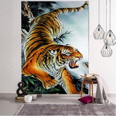 3D Tiger Decoration Tapestry Curtain Home Bedroom Living Room Decoration Curtain Tapestry Bohemian Hippie Style