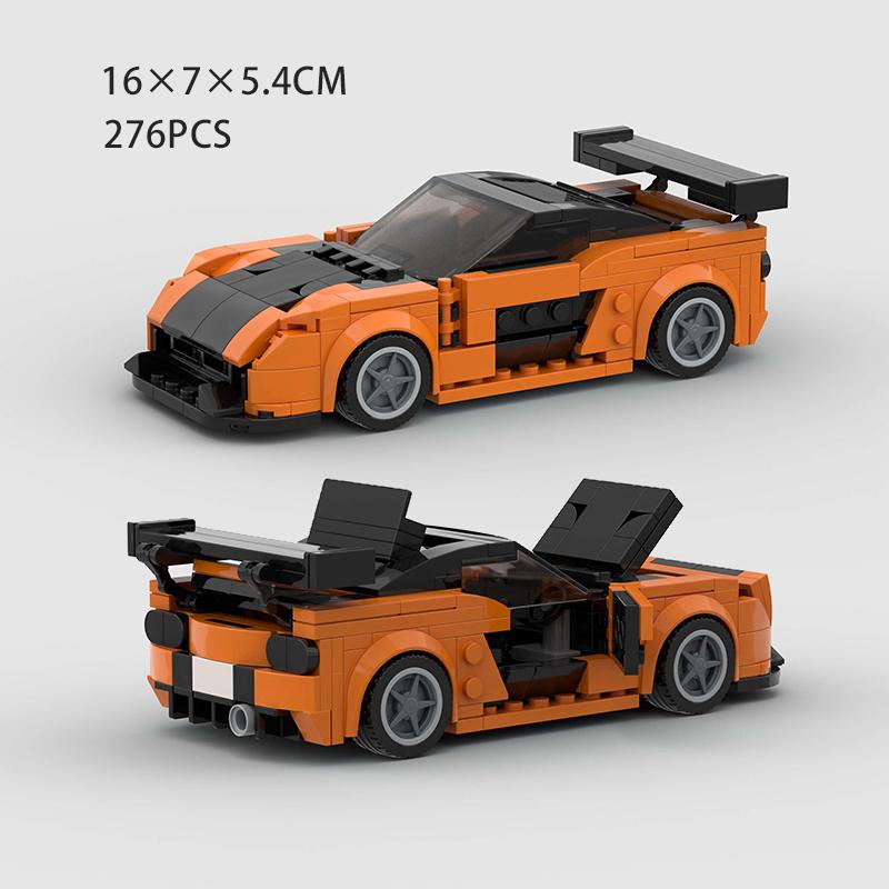Moc City Speed Car Rally Sport Vehicle Racer ae86 M8 Model Building Blocks R34 Racing Super Technique Brick Christmas Gift