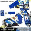 Cool Blue Mecha Fission Fighter Lightning Agent Transformable Robot Car Toy for Boys