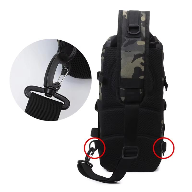 Men's Fishing Chest Bag Tactical Backpack Sports Shoulder Outdoor Fanny Pack Hiking Climbing Cycling Sling Bags Camping Bag